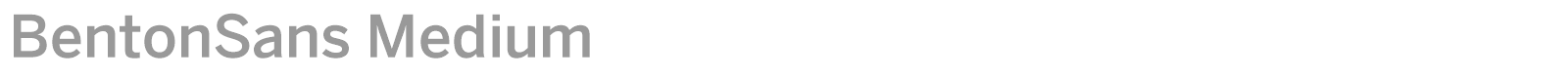 BentonSans Medium font preview